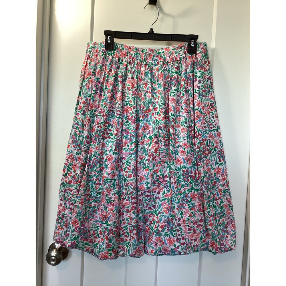 J.Crew White Spearmint Floral Bubble Skirt Large NWT floral - Picture 5 of 9
